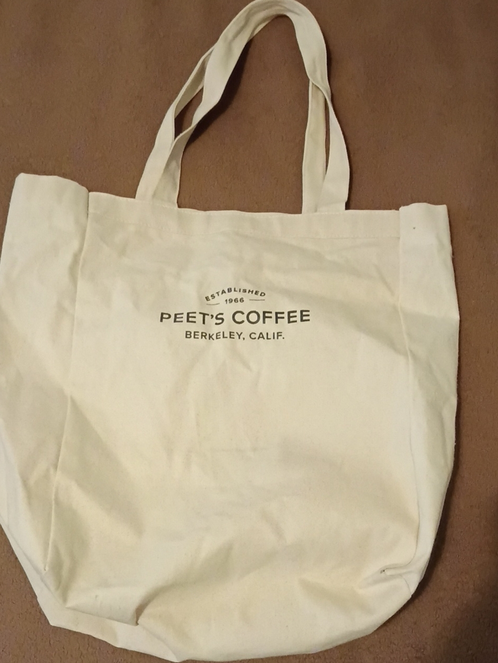 Peet's Coffee Canvas Tote Bag - Natural Cream